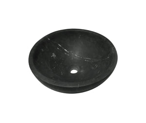 English Elm Luxury Solid Natural Marble Vessel Sink Round Matte Stone Basin Above Counter Vanity W1696P408023