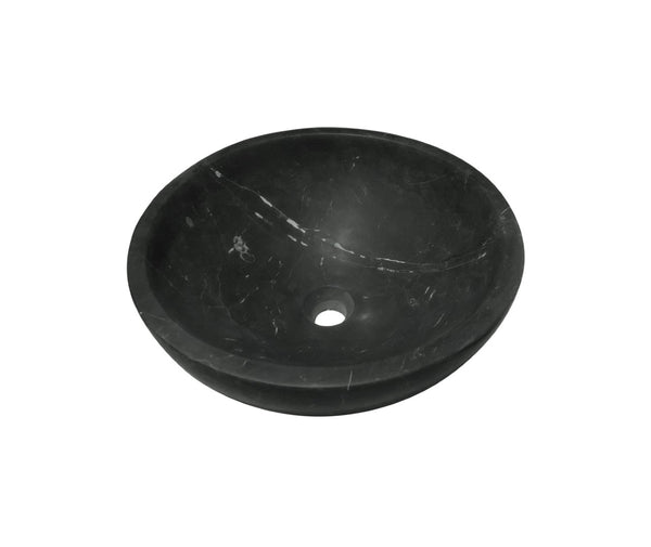 English Elm Luxury Solid Natural Marble Vessel Sink Round Matte Stone Basin Above Counter Vanity W1696P408023