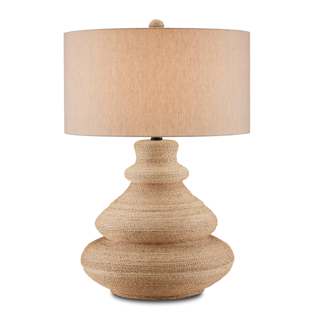 Jaru Table Lamp - Handcrafted Natural Rope Design with Modern Linen Shade for Stylish Illumination