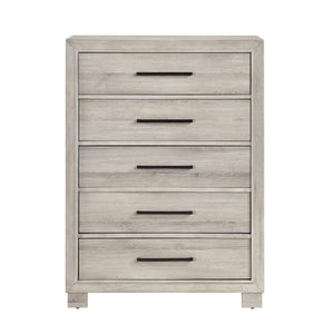 English Elm Modern Six-Drawer Dresser with Antique Brass Pulls, Fully Assembled Contemporary Wood Blend Storage, Smooth-Glide Drawers for Durable Everyday Use Gray 38.5 L x 20 W x 54.5 H B011P389529
