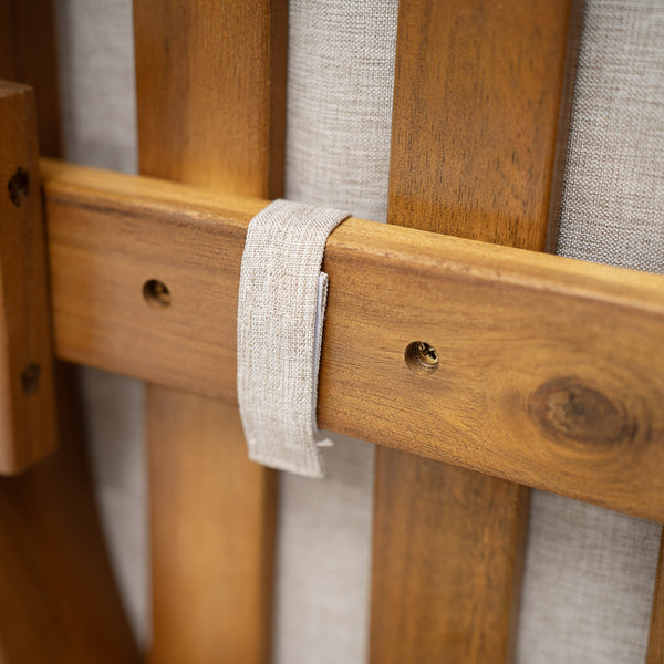 English Elm Christopher Knight Home® - Cove Acacia Wood Armless Dining Chairs Set Of 2 – Stylish Teak Finish & Comfortable Beige Cushions N775P329651T