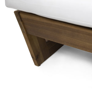 English Elm Christopher Knight Home® - SHERWOOD Loveseat with Acacia Wood Frame, Water-Resistant Cushions & Slatted Paneling for Patio Comfort and Durability Teak 64868.00WHI