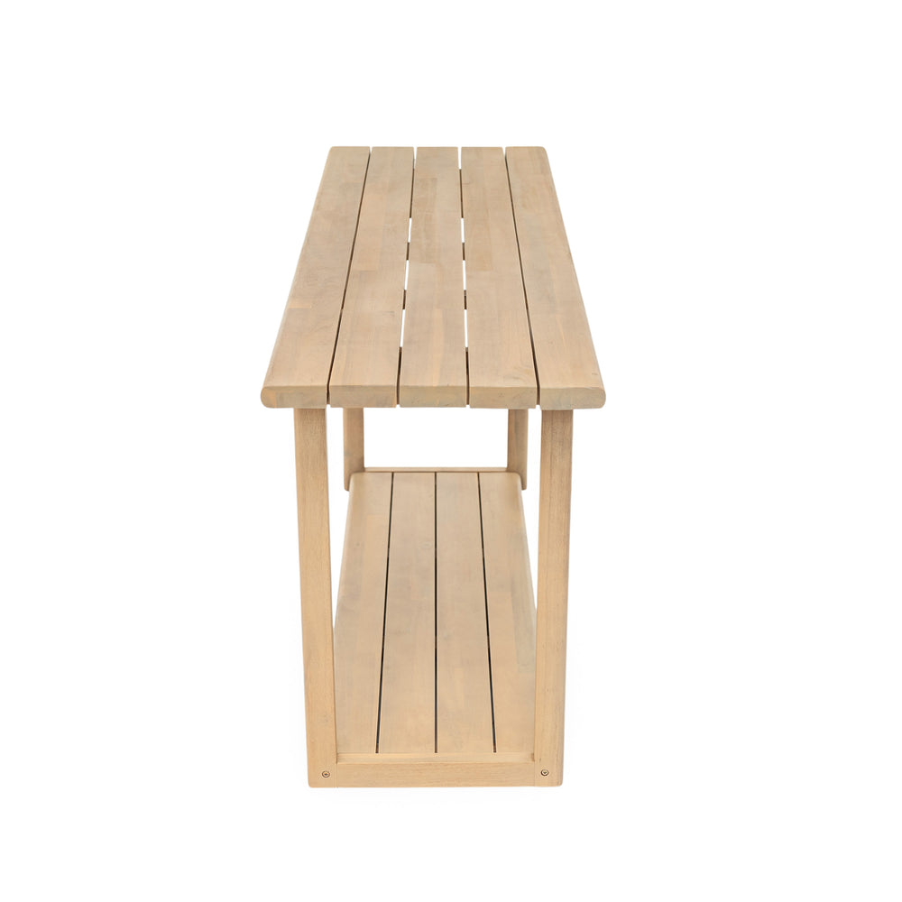 English Elm Christopher Knight Home® - Woodside Light Teak Rectangular Outdoor Buffet & Console Table – Acacia Wood, 300lb Capacity, Sleek Design N775P361821L