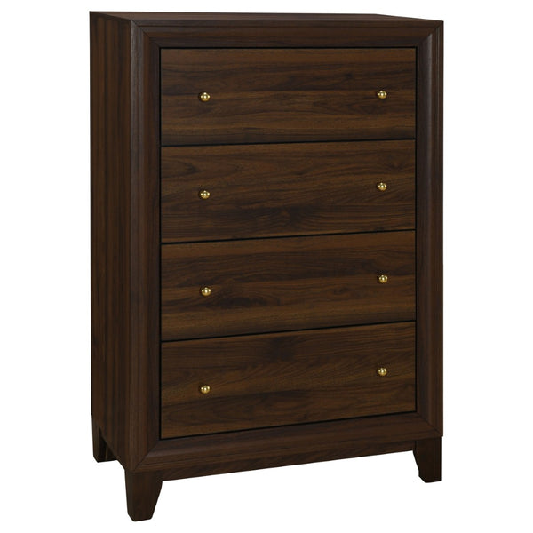 English Elm Bren Five Drawer Chest Rubberwood Grain Build Farmhouse Bedroom Storage B062P451890