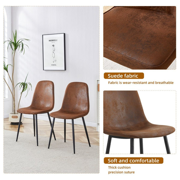 English Elm Table and Chair Set Extendable Round Oval Wood Grain Mdf Modern Dining Room W1151S03965