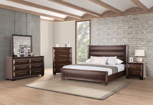 English Elm Transitional Five Drawer Chest Solid Wood Espresso Finish Dovetail Bedroom Storage B2741P372205