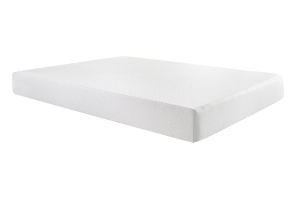 English Elm 10" Gel Memory Foam King Mattress with 884 Pocketed Coils, Reinforced Edge Support for Comfort White B2707P228596
