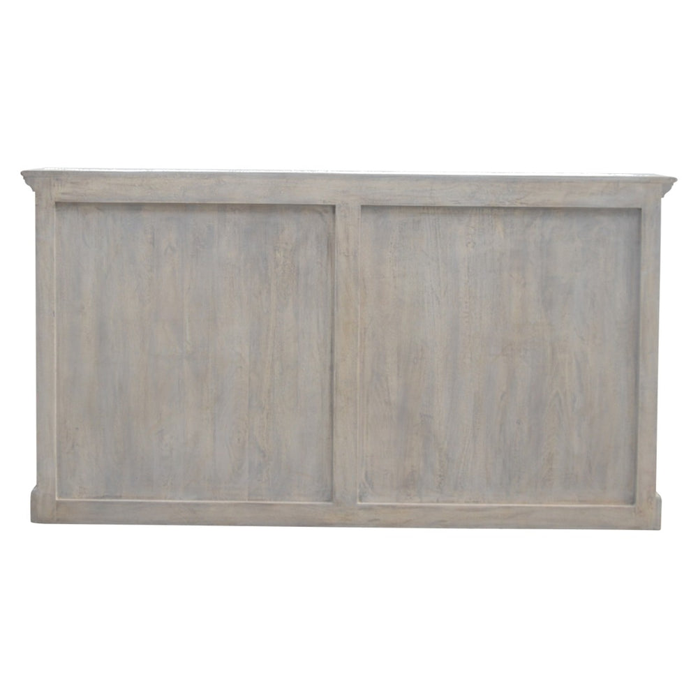 English Elm Solid Mango Wood Sideboard With Stone Acid Wash Finish - Rustic Charm & Ample Storage Solution B182P279310-GIGA