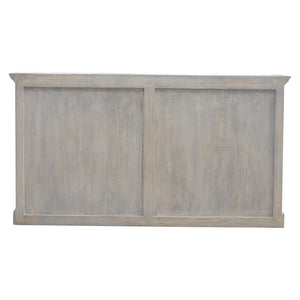 English Elm Solid Mango Wood Sideboard With Stone Acid Wash Finish - Rustic Charm & Ample Storage Solution B182P279310-GIGA