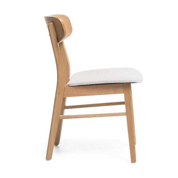 English Elm Dining Chair Set of 2 Rubberwood Mid-century Modern Splayed Leg Upholstered Seats N771P256094M