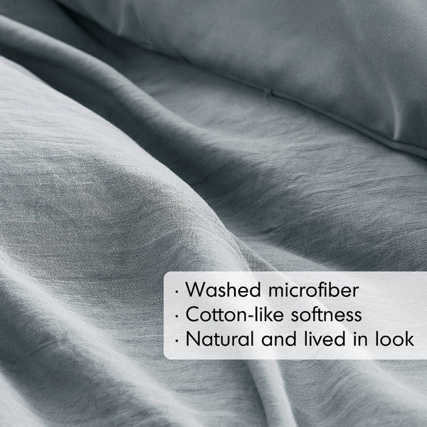 English Elm 2-piece Pintuck Pleated Microfiber Comforter Set Hotel Inspired Soft Twin Bedding B035P463226