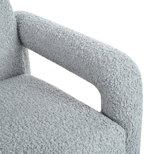English Elm Christopher Knight Home® - 31.25" Push Back Recliner Plush Teddy Fleece Upholstered Armchair with Foam & Pocket Springs Comfort 90–120–150° Adjustments LIGHT GREY N763P212864R