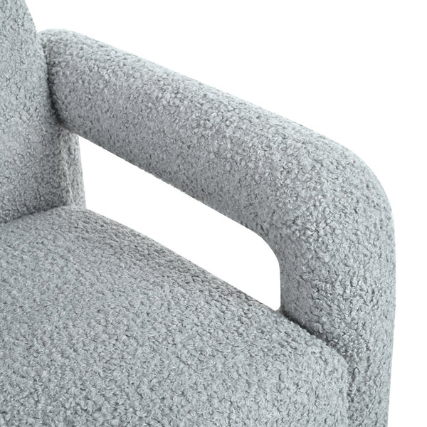English Elm Christopher Knight Home® - 31.25" Push Back Recliner Plush Teddy Fleece Upholstered Armchair with Foam & Pocket Springs Comfort 90–120–150° Adjustments LIGHT GREY N763P212864R
