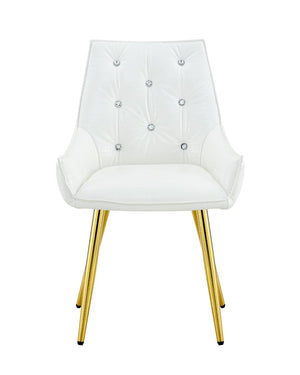 English Elm Crocodile Textured Pu Leather Accent Chair Diamond Tufted with Chrome Metal Legs W3493P456362