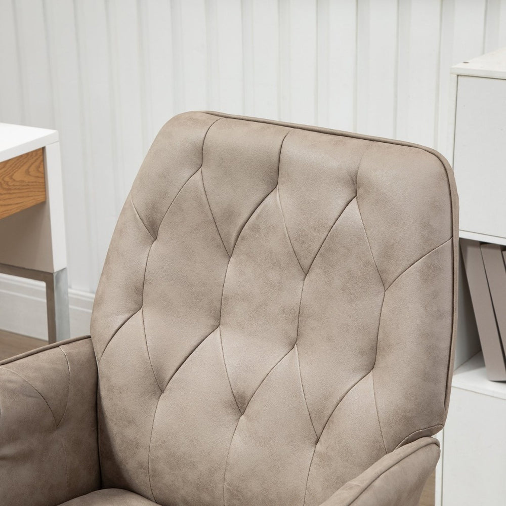 English Elm Vinsetto Stylish Microfiber Home Office Chair With Adjustable Height, Padded Armrests, And Swivel Wheels W2225P217956-GIGA