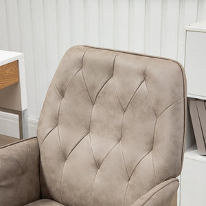 English Elm Vinsetto Stylish Microfiber Home Office Chair With Adjustable Height, Padded Armrests, And Swivel Wheels W2225P217956-GIGA