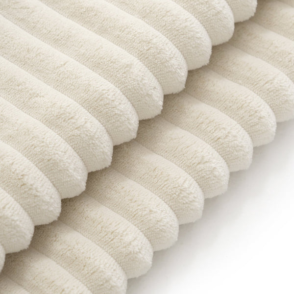 English Elm 141.5*64'' Corduroy Sofa Modular U-Sectional with Bluetooth Speakers, Console, USB Charging, Storage, Ottoman, 6-Seater Comfort N723S0756A