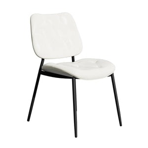 English Elm Dining Chairs Set Of 2 - Modern Pu Leather Upholstered Side Chairs For Comfort & Style In White T3950P394503