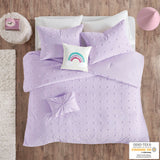 Urban Habitat Kids Callie Shabby Chic Cotton Jacquard Pom Pom Comforter Set UHK10-0126 Lavender