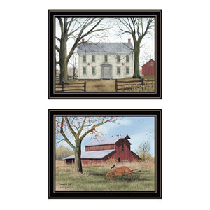 English Elm Trendy Decor 4u Billy Jacobs Farmhouse Homestead 2 Piece Black Framed Wall Art Set B067P254090