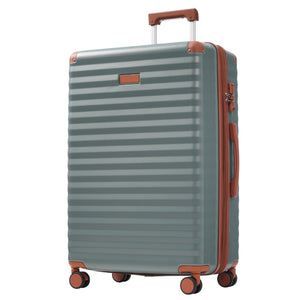 English Elm Luggage 5 Piece Abs Hardshell Travel Set with Usb Port Spinner Wheels and Tsa Lock Grey Green N732P265290Y