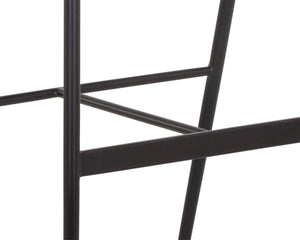Sunpan KEANU Counter Stool - Handcrafted Gunmetal Design with Starburst Seat for Modern Spaces & Style 107640