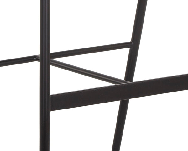 Sunpan KEANU Counter Stool - Handcrafted Gunmetal Design with Starburst Seat for Modern Spaces & Style 107640