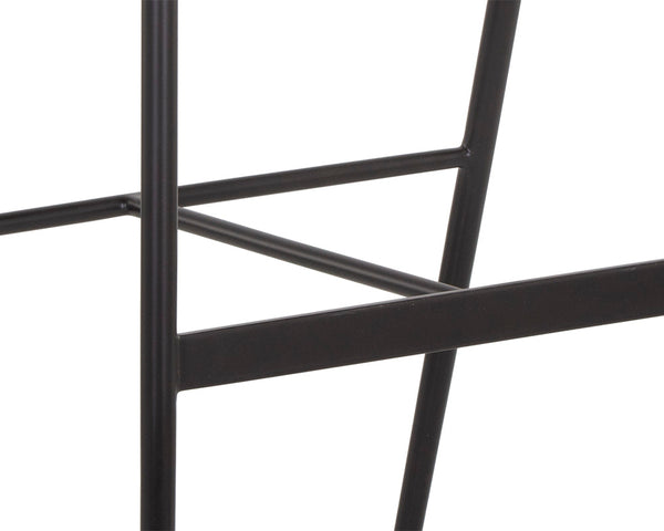 Sunpan Keanu Sleek Modern Barstool with Antique Brass Finish and Unique Starburst Design for Stylish Spaces Gunmetal