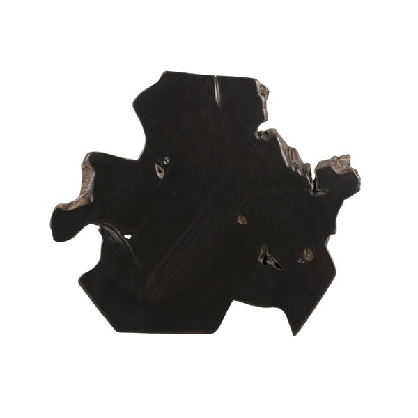 Sunpan WYATT Side Table - Handcrafted Solid Teak Root with Black Steel Frame for Unique Living Spaces 102223