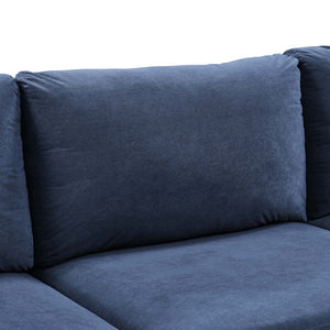 English Elm Faux Leather Modular Sectional Sofa Reconfigurable Pu Upholstery Living Room B2748S00180