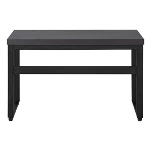 English Elm Computer Desk, Adjustable Height 29.5"-48", Sleek Grey Laminate & Black Metal For Modern Workspaces B2710P219895