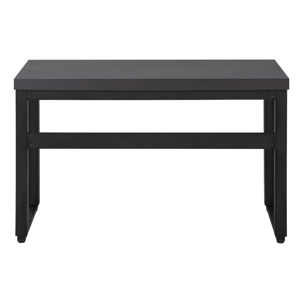 English Elm Computer Desk, Adjustable Height 29.5"-48", Sleek Grey Laminate & Black Metal For Modern Workspaces B2710P219895
