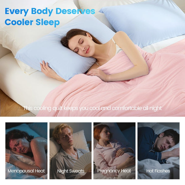 English Elm 1-piece Queen Cooling Comforter Nylon Spandex Shell Wave Quilted Breathable Lightweight Fill Pink B035P408417