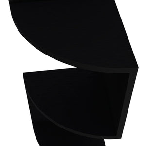 English Elm Rosebud Four Tier Corner Floating Shelf Unit for Minimalist Living Room Display B128P176176