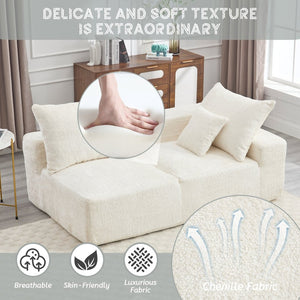 English Elm United Flexible Comfort Sofa - Stylish Chenille Upholstery For Two, Perfect For Lounging & Work W1568P222610-GIGA