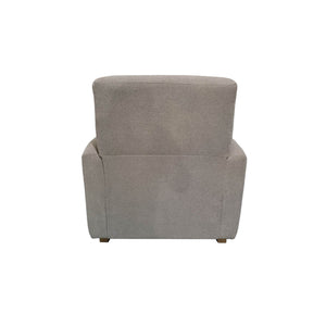 JLA Home Chapel Hill - Recliner with Tall Back and Oak Legs, Durable Grey Upholstery, Smooth Recline and High-Density Foam Support Med Grey CH103-0044