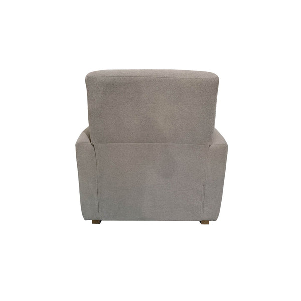 JLA Home Chapel Hill - Recliner with Tall Back and Oak Legs, Durable Grey Upholstery, Smooth Recline and High-Density Foam Support Med Grey CH103-0044