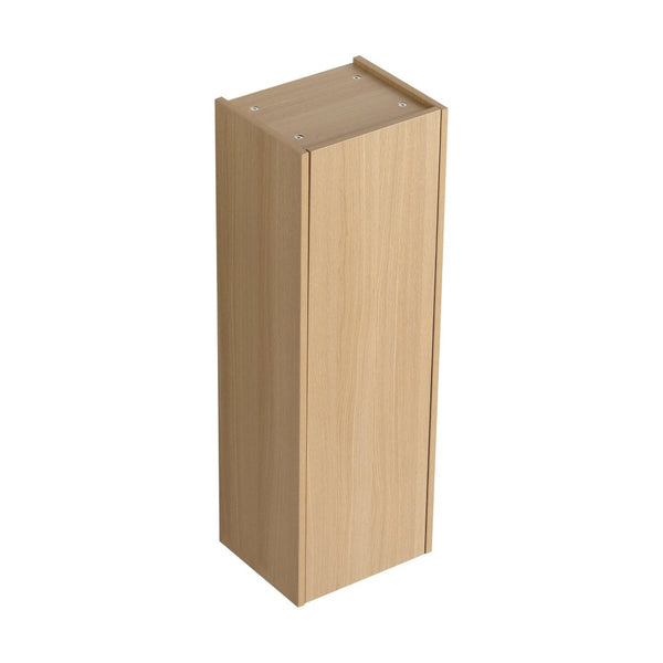 English Elm 12 Inch Oak Wall Mounted Cabinet Soft Close Door Narrow Bathroom Study Storage Unit W1972P457942