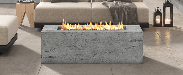 English Elm U_style Outdoor Propane Fire Pit Mgo Body 40000 Btu Patio Heater with Cover N711P410545E
