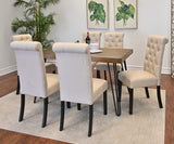 English Elm Ashford 7-Piece Dining Set, Hairpin Dining Table With 6 Chairs, 4 Color Options