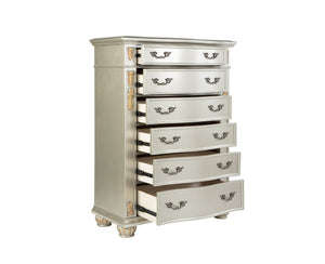 English Elm Lyon 11-Drawer Dresser with Rich Wood Veneer and Gold Accents, Fully Assembled for Instant Style Champagne 22 L x 55 W x 43 H B078P301592