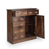 Christopher Knight Home® - Noble House - Terrell Handcrafted Boho Mango Wood Cabinet, Antique Natural