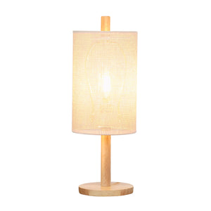 English Elm Ashcroft Furniture - Modern Oak Table Lamp with Paper Rattan Shade for Living Room Bedroom Study — Soft Diffused Glow, Durable Craftsmanship Brown B183P315081
