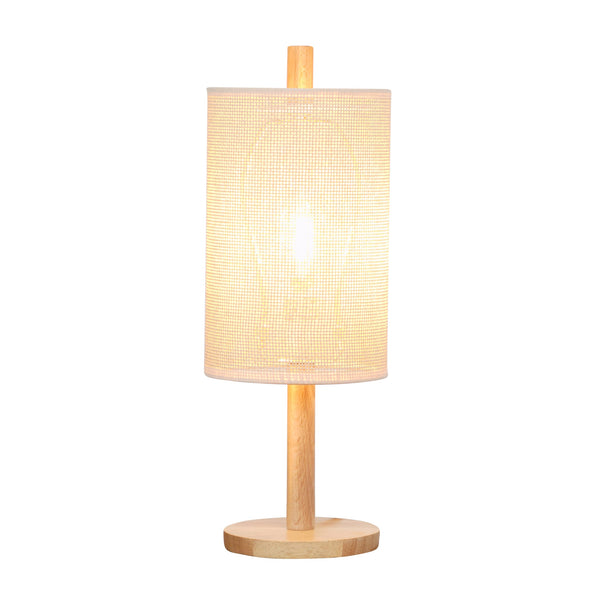 English Elm Ashcroft Furniture - Modern Oak Table Lamp with Paper Rattan Shade for Living Room Bedroom Study — Soft Diffused Glow, Durable Craftsmanship Brown B183P315081
