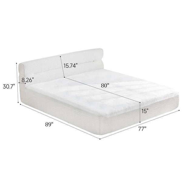English Elm All In One King Mattress & Frame - 15" Cooling Bed Set With Pressure Relief & Motion Isolation W1359P364811