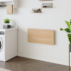 English Elm Laundry Wall Mounted Folding Table – Space-Saving Design, Perfect For Home Office, Kitchen & More! W3226P278937