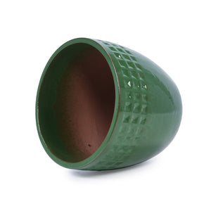 English Elm Set Of 3 Ceramic Flowerpots - Handcrafted Antique Green Planters For Modern Home & Garden Decor W3273P321483-GIGA