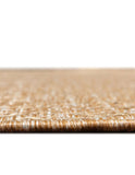 Unique Loom Outdoor Modern Links Machine Made Striped Rug Light Brown, Light Brown/Brown 5' 4" x 6' 1"