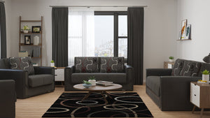 English Elm PrimeNest PulseForge Chenille Convertible Sofabed with Storage, Click-Click Sleeper, 900 lb Capacity, Grey B030P286594