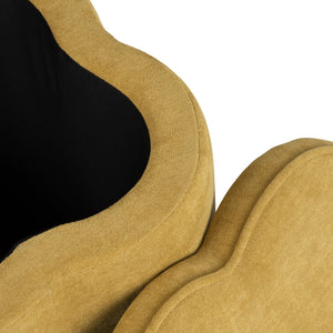 Crestview Collection Modern Seafoam Chenille Ottoman With Hidden Storage And Floral Design For Stylish Living Spaces Yellow Solid Wood Evfzr4341spc